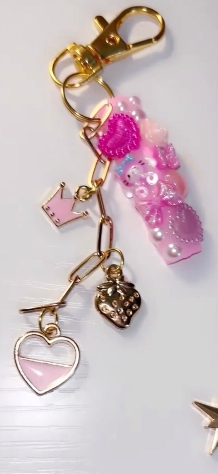 Pink Hello Kitty, junk keychain